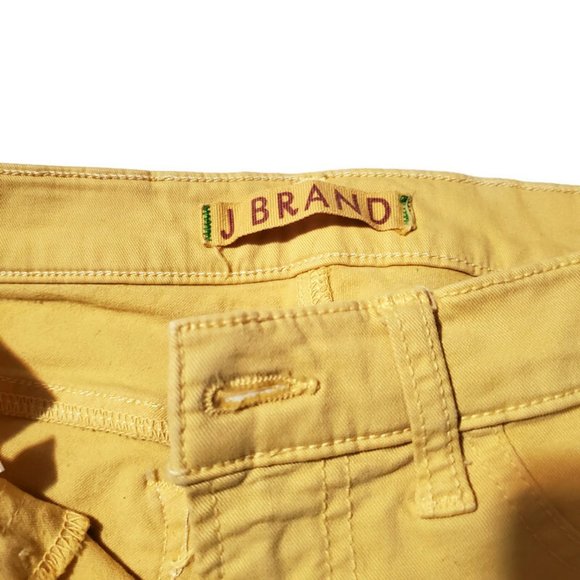J Brand Women's Skinny Leg 811K120 Mid Rise Jeans in Pale Yellow, Size 25 - Picture 9 of 12